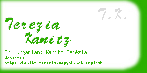 terezia kanitz business card